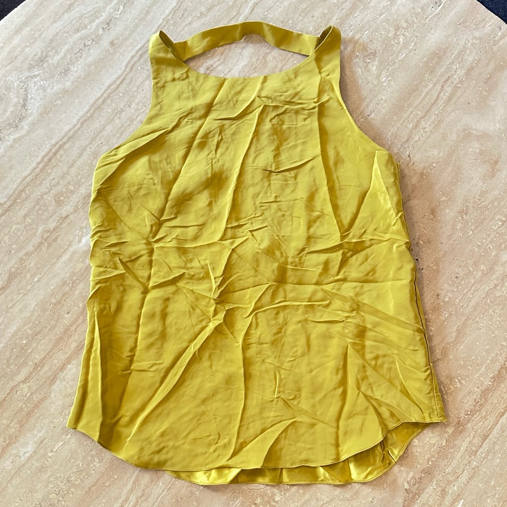 Amanda Uprichard Luxurious Yellow Silk Blouse